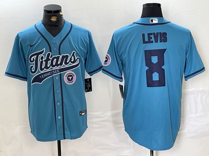 Men Tennessee Titans #8 Levis Blue Joint Name 2024 Nike Limited NFL Jersey style 3->women mlb jersey->Women Jersey